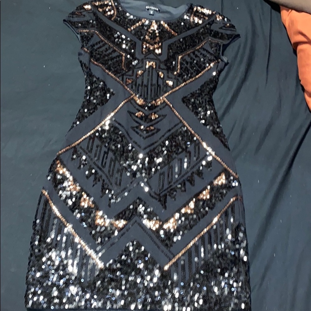 Sequined mini dress
